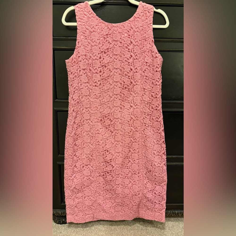 Talbots Floral Pink Lace Dress